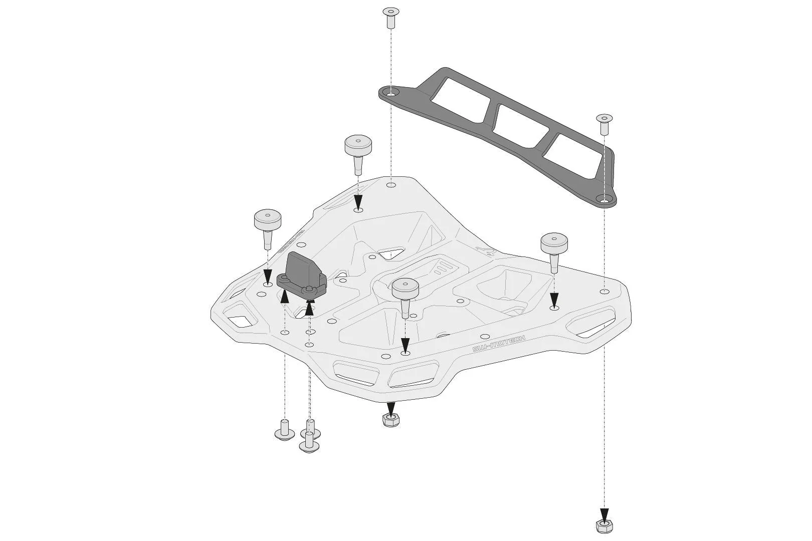 Adapter kit for Adventure-RACK For Givi/Kappa Monolock Black - Image 3