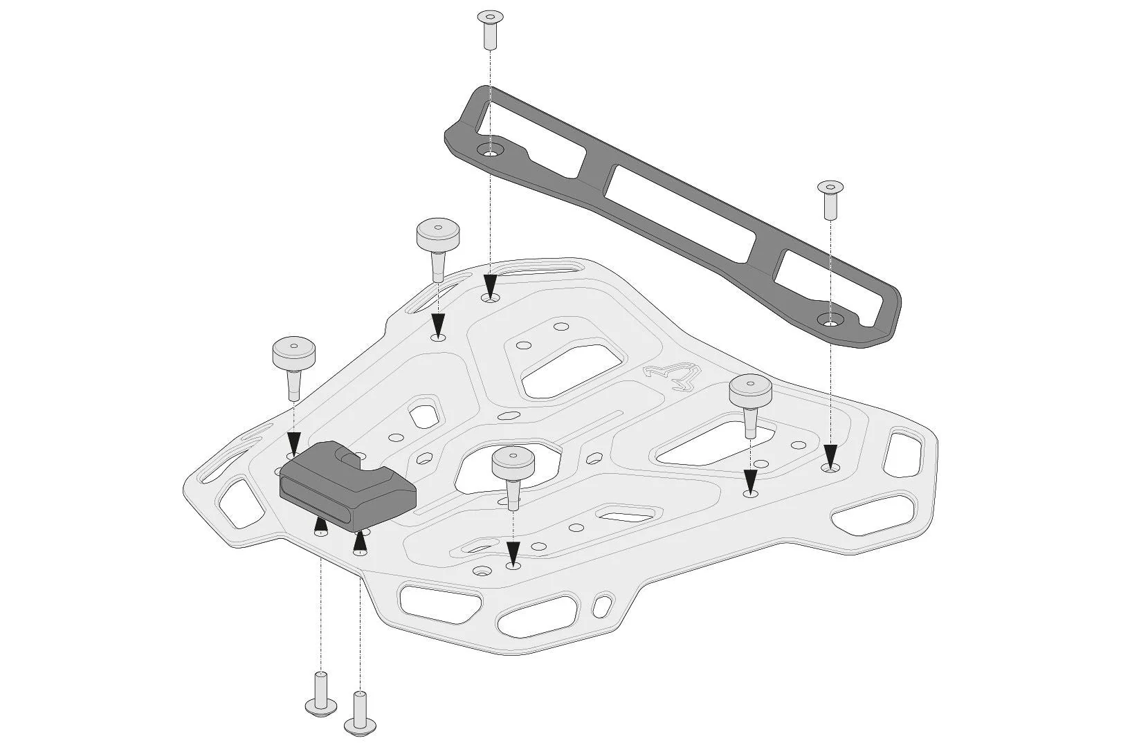 Adapter kit for Adventure-RACK For Shad 2 Black - Image 2