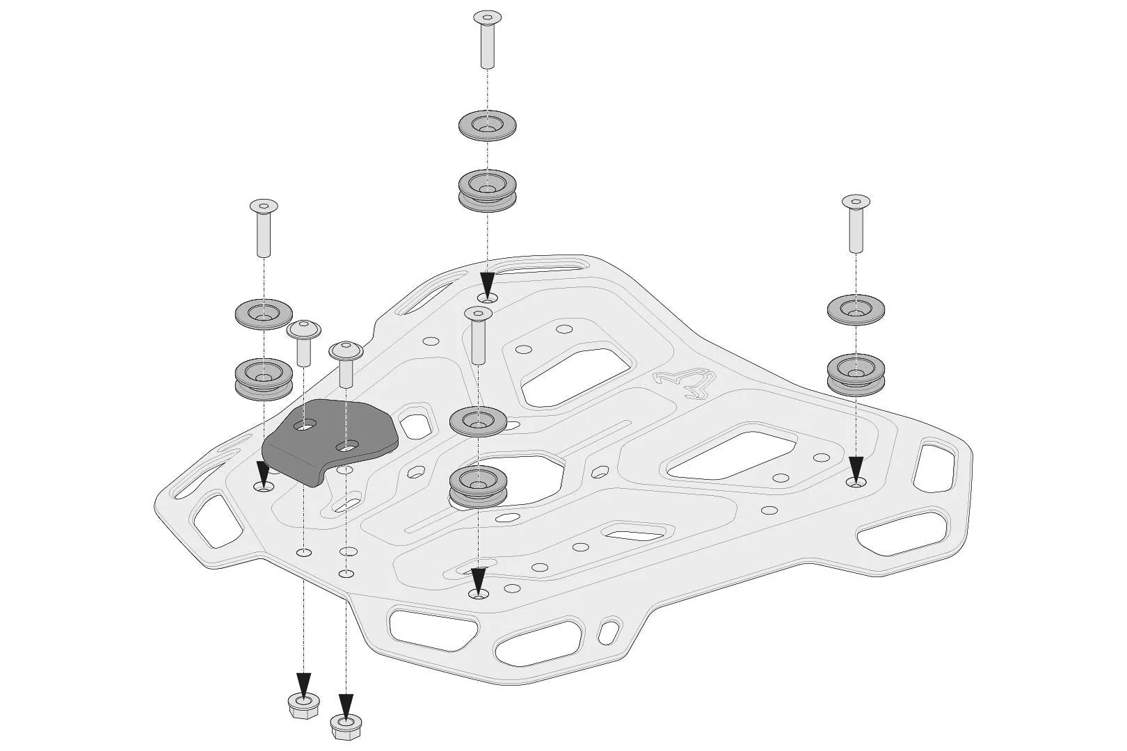 Adapter kit for Adventure-RACK For Trax ADV/ION/EVO Black - Image 2