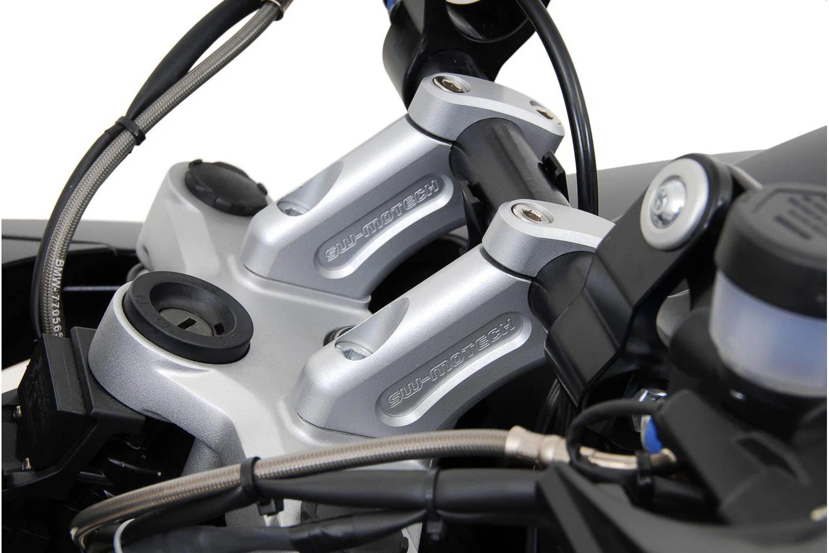 Bar back H=20 mm Back 30 mm BMW R1200GS. Silver - Image 3