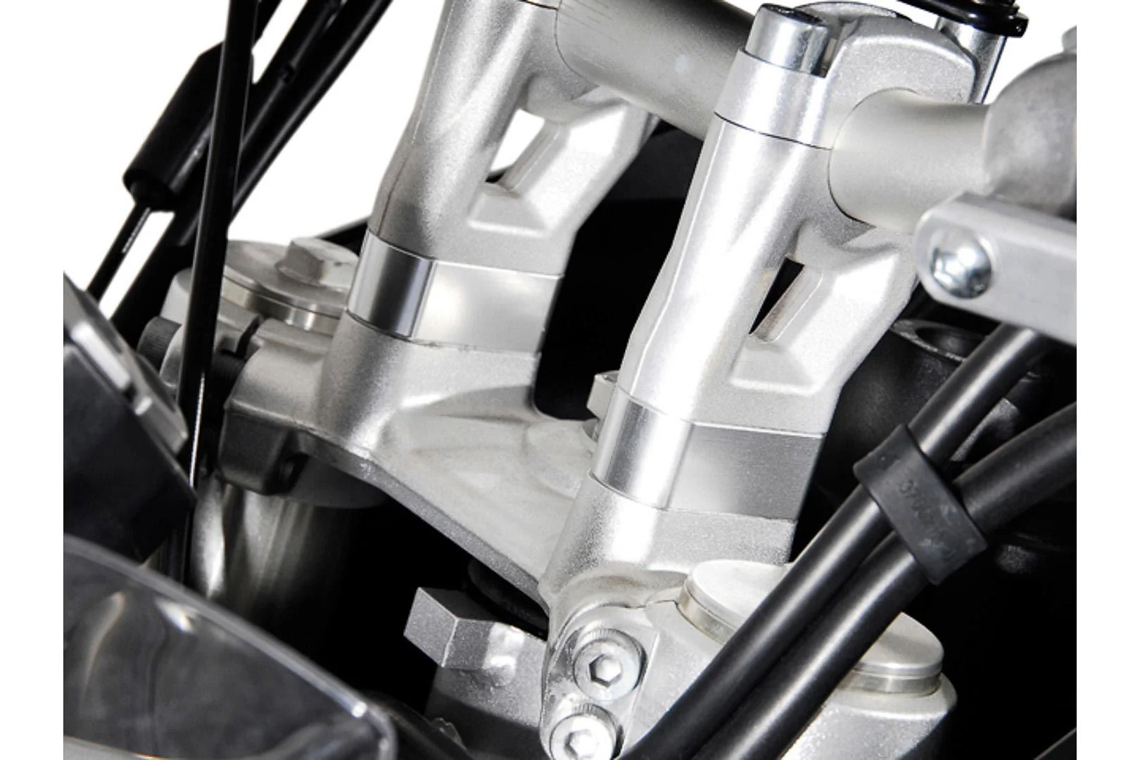 Bar riser H=20 mm Triumph Tiger 800/ 900/ 1200. Silver - Image 2