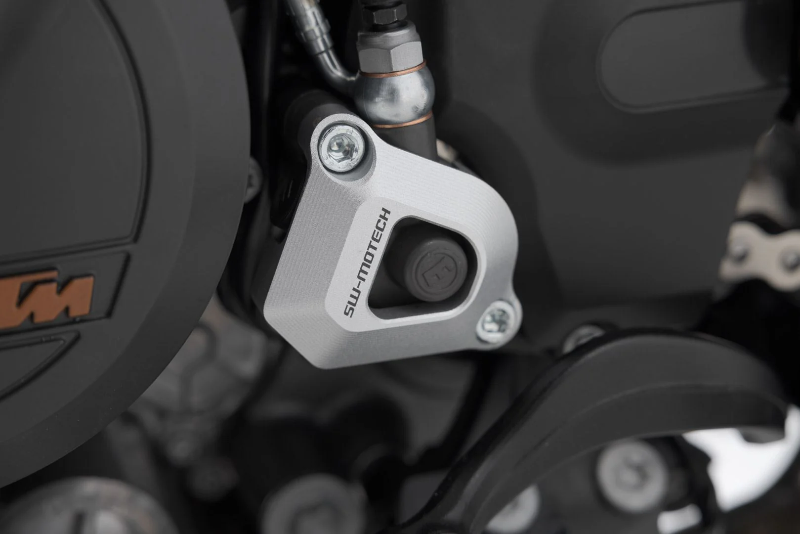 Clutch slave cylinder protection Silver. KTM models.