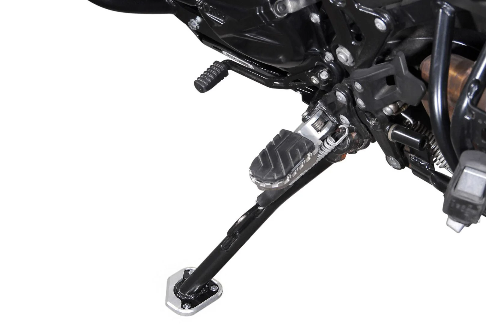 Extension for Side Stand Foot BMW F650GS/F800GS, Husqvarna TR650 Black/Silver - Image 3