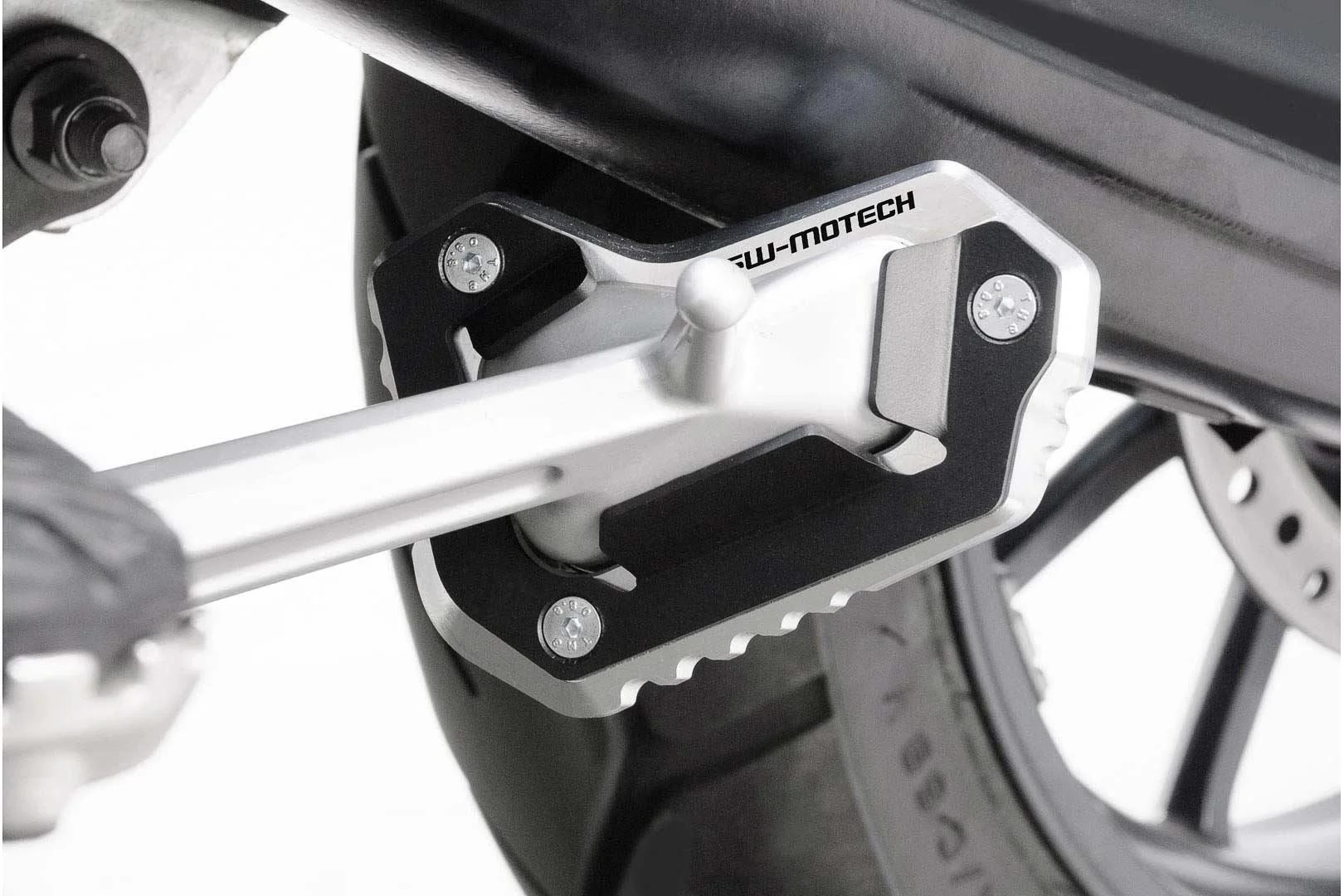 Extension for Side Stand Foot Triumph Tiger 1050 Sport (13-) Black/Silver - Image 2