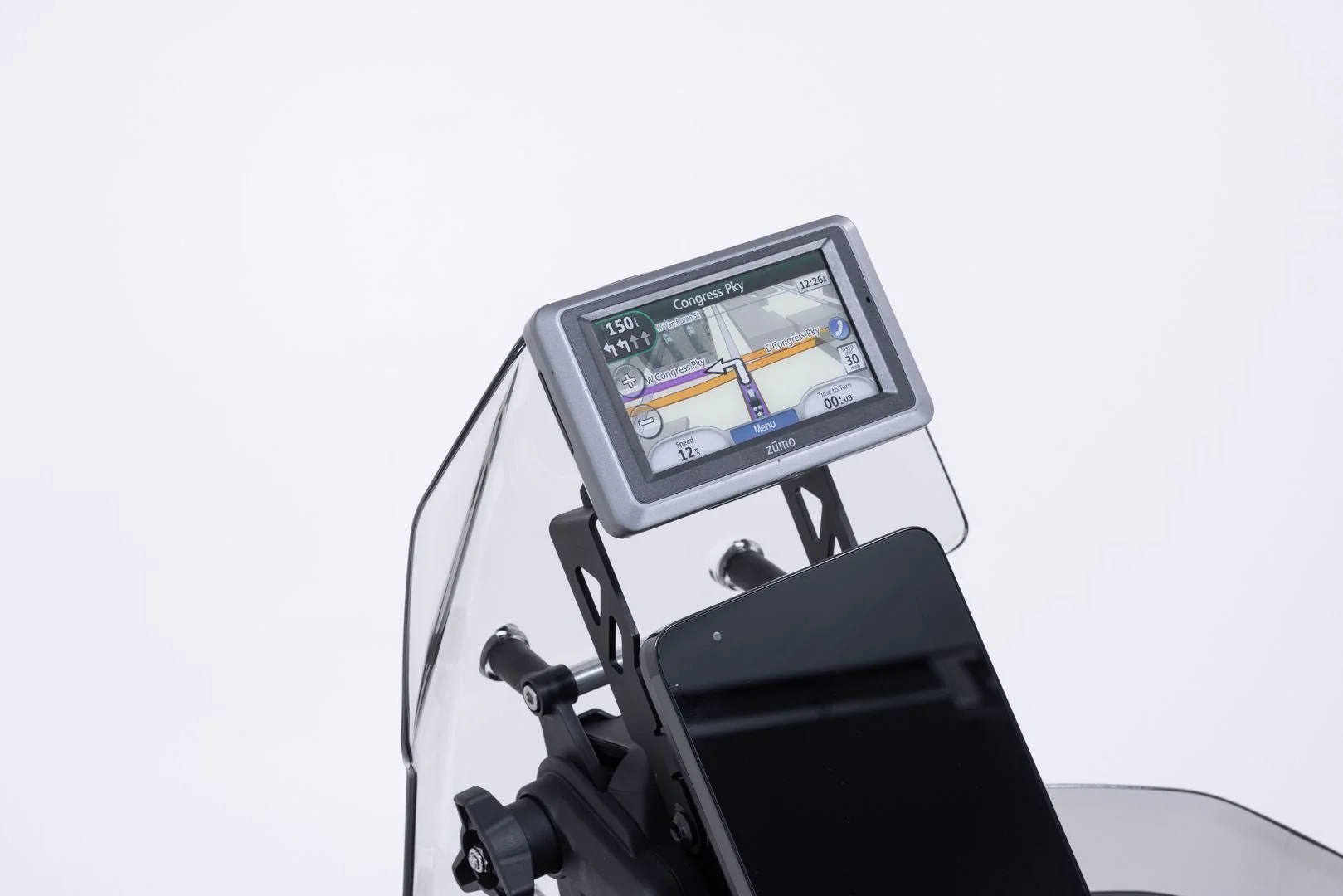 GPS mount for cockpit Black. CFMoto 800MT-X (24-). - Image 2
