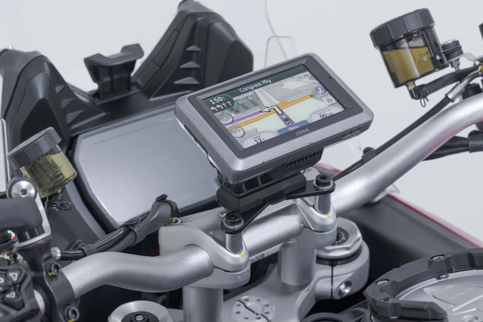 GPS mount on the handlebar Black. Ducati Multistrada V4 (20-), V2 (24-). - Image 2