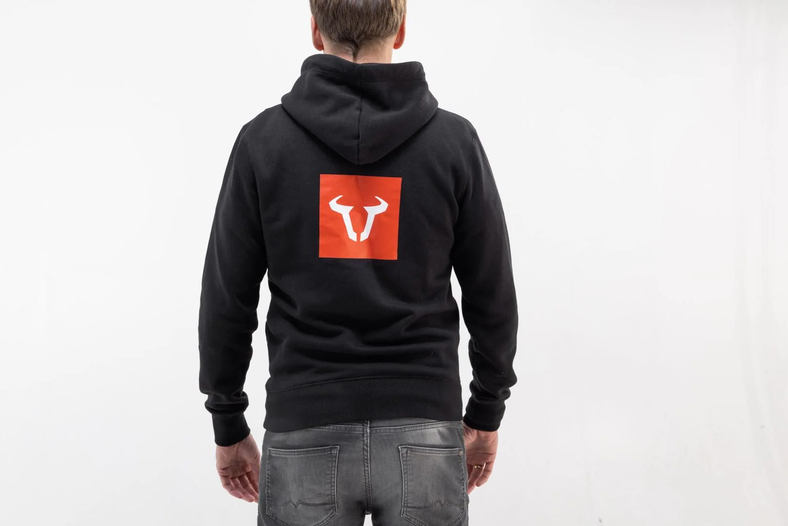 Hoodie Core Line. Black. Unisex. Size 3XL. - Image 2
