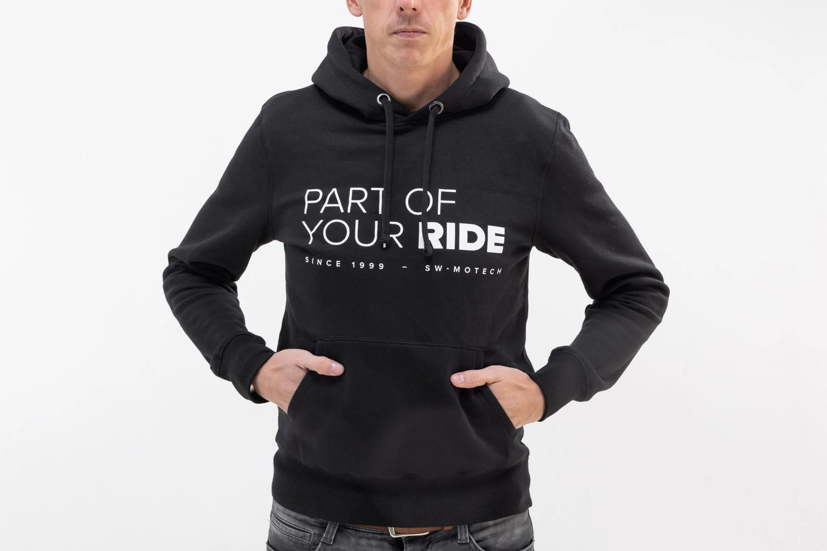Hoodie Core Line. Black. Unisex. Size XS.