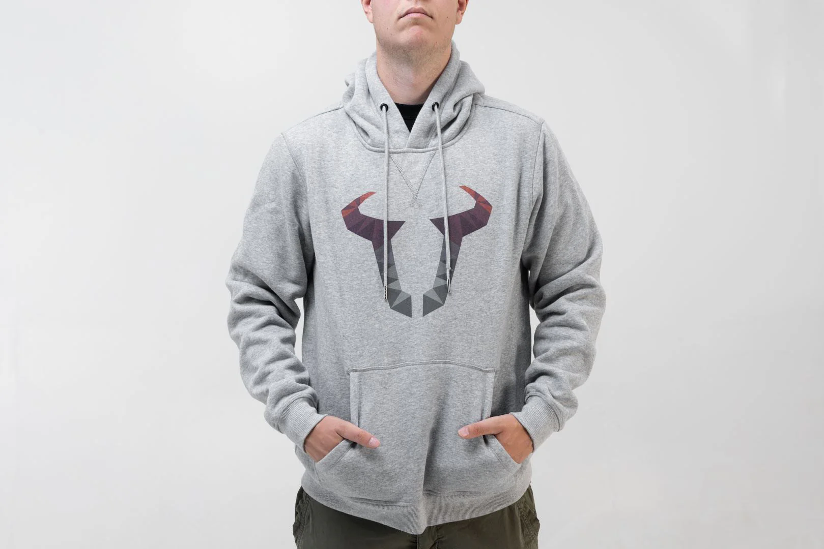 Hoodie Street Line. Grey. Unisex. Size XS.