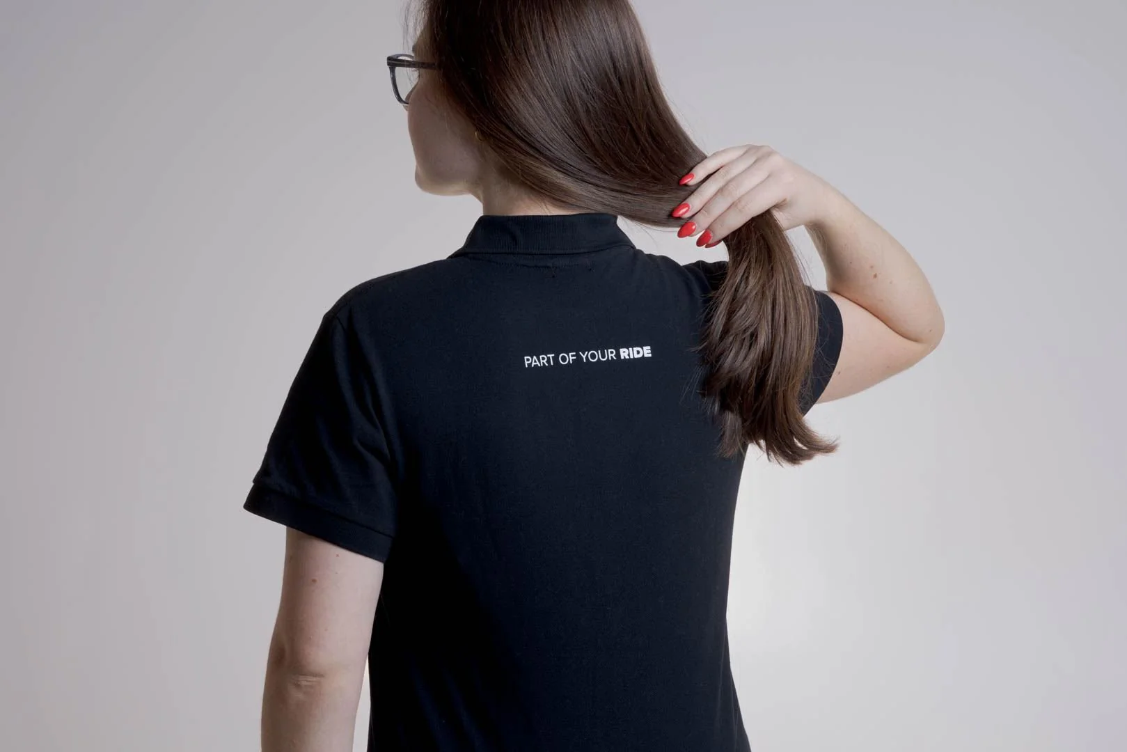Polo shirt Core Line. Black. Women. Size XL. - Image 4