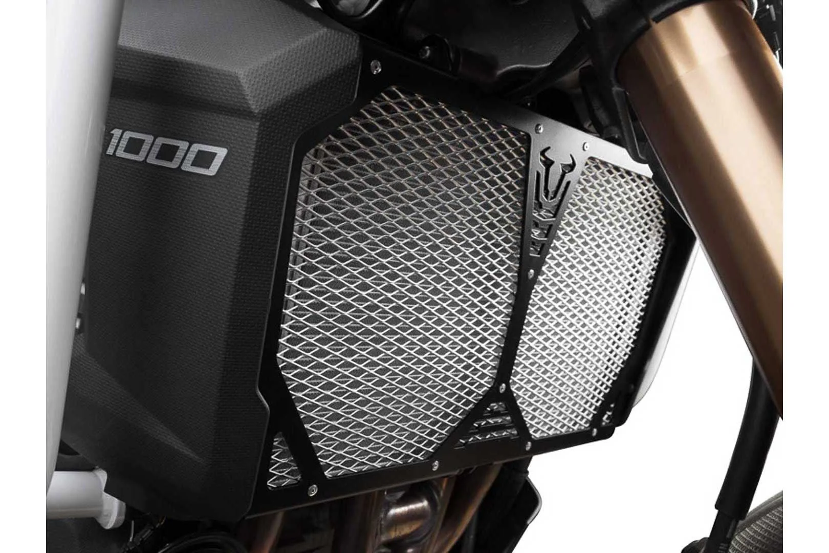 Radiator guard Kawasaki Versys 1000 (12-18). Black/silver - Image 2