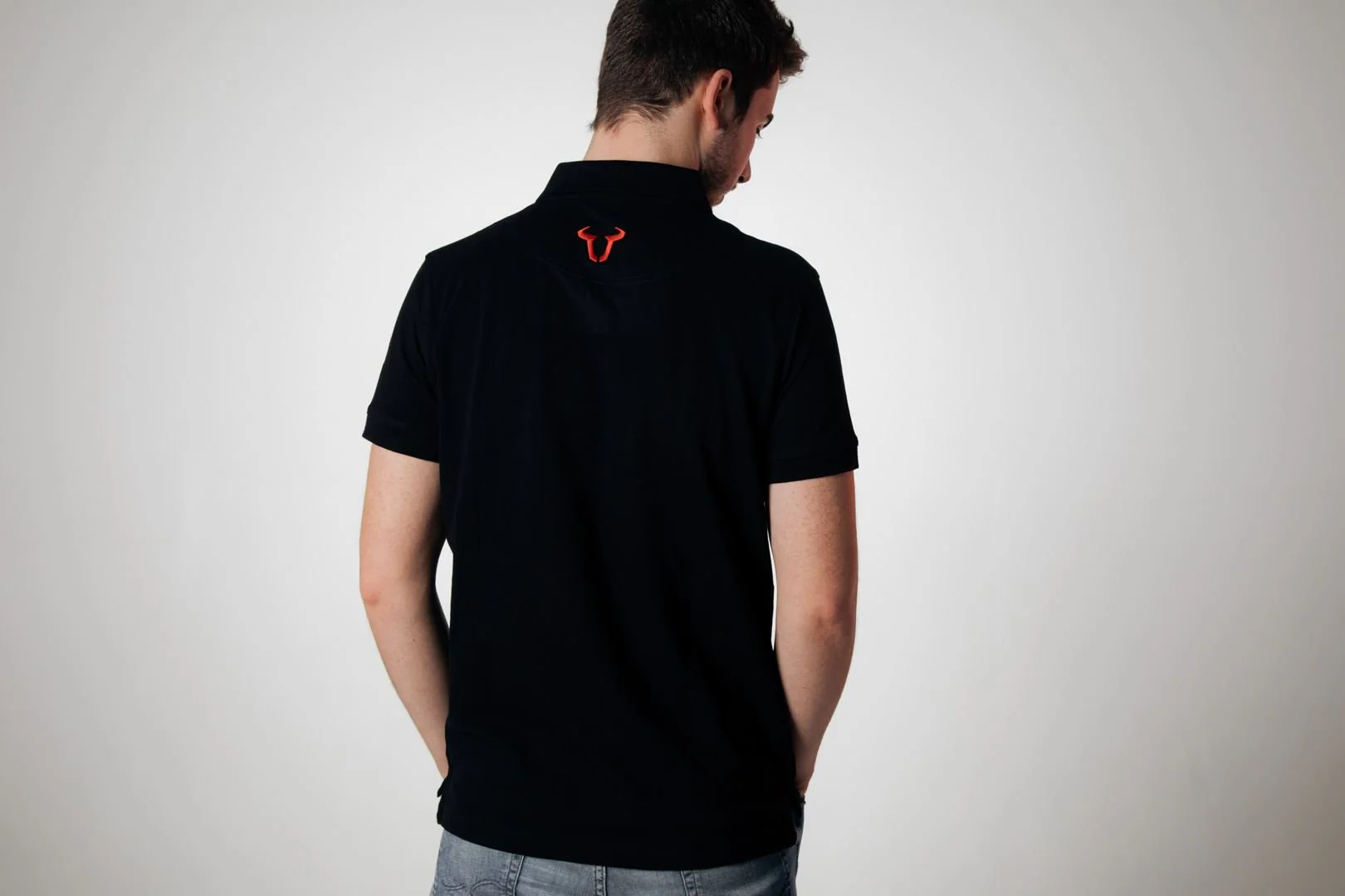Team polo shirt Core Line. Black. Men. Size S. - Image 2