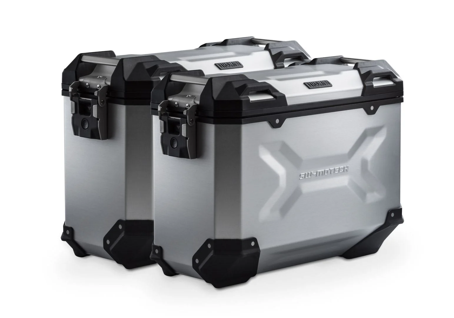 TRAX ADV Aluminium Case System 37/37 litre KTM 990 SM / SM-T / SM-R / 950 SM Silver