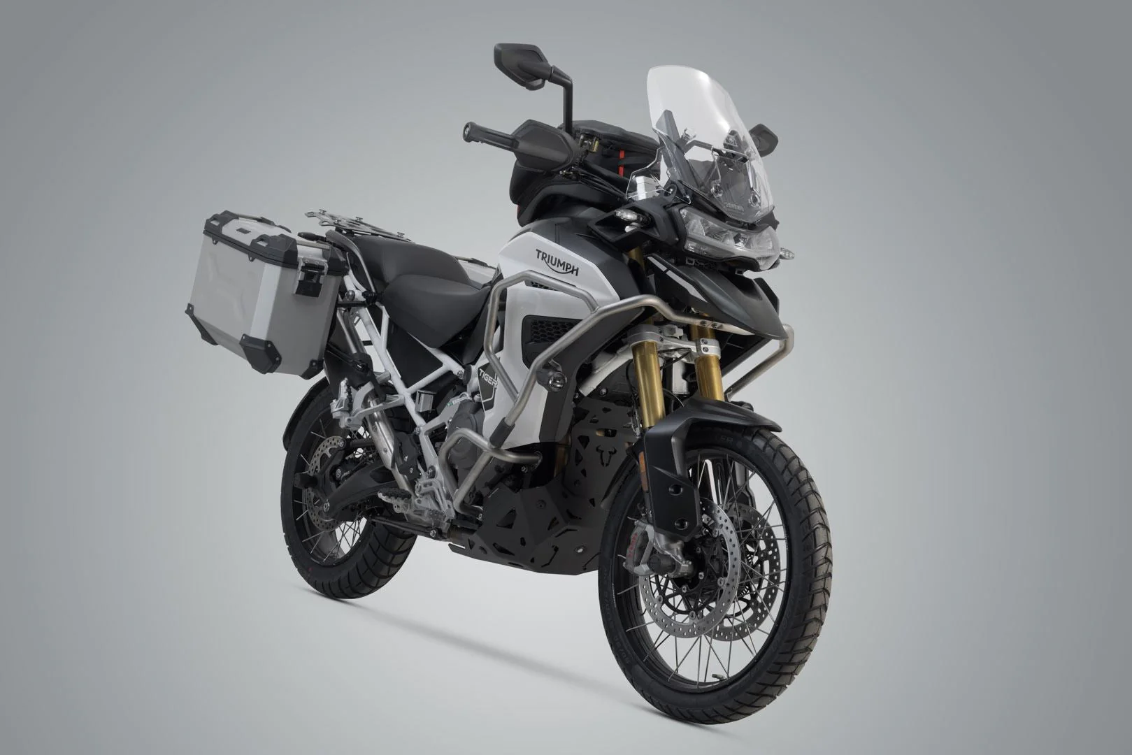 TRAX ADV aluminium case system Tiger 1200 Rally / GT Explorer 45/37 Litre Silver - Image 2