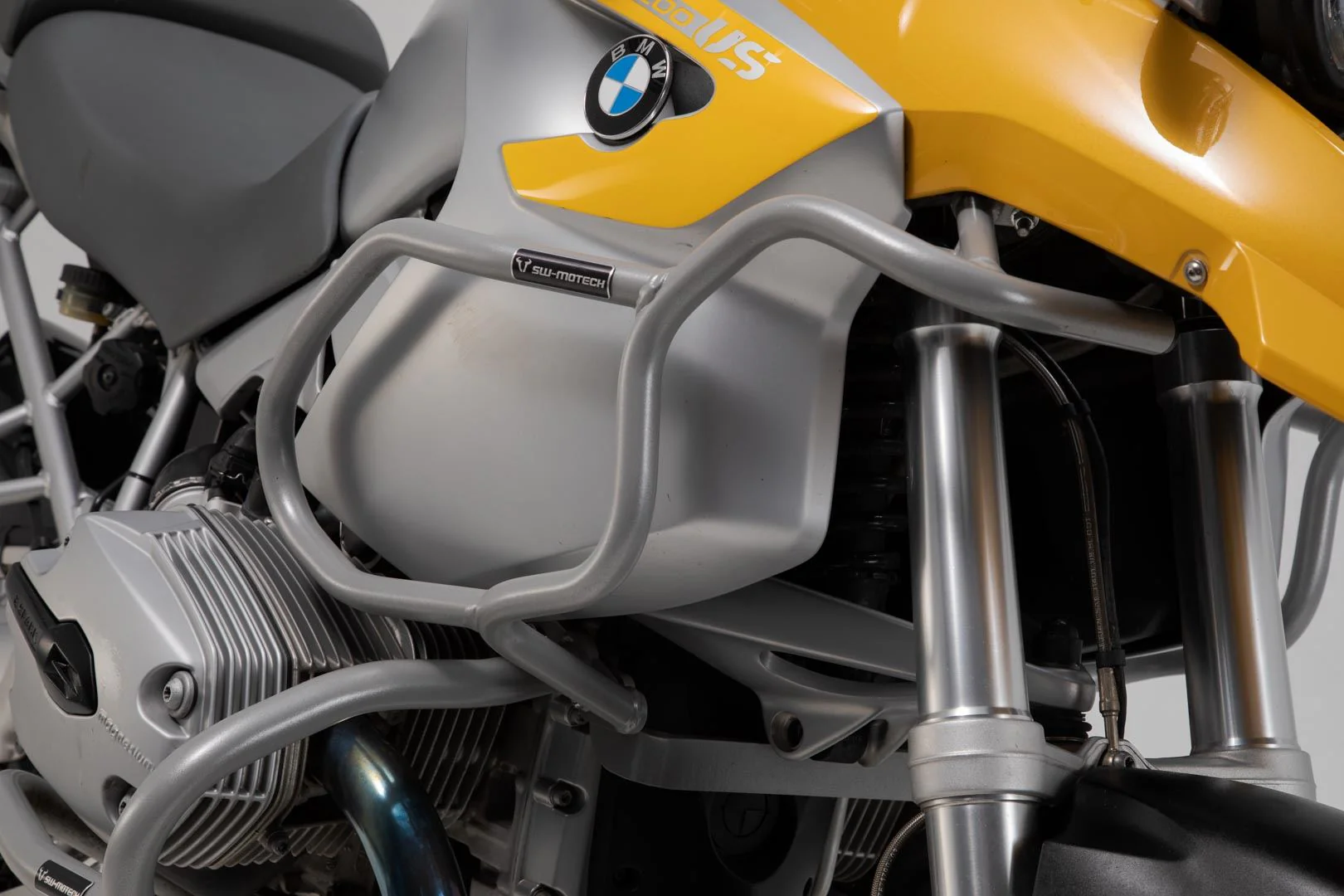 Crash bar BMW R1200 GS (04-07) UPPER CRASH BAR only with crash bar. Silver - Image 4