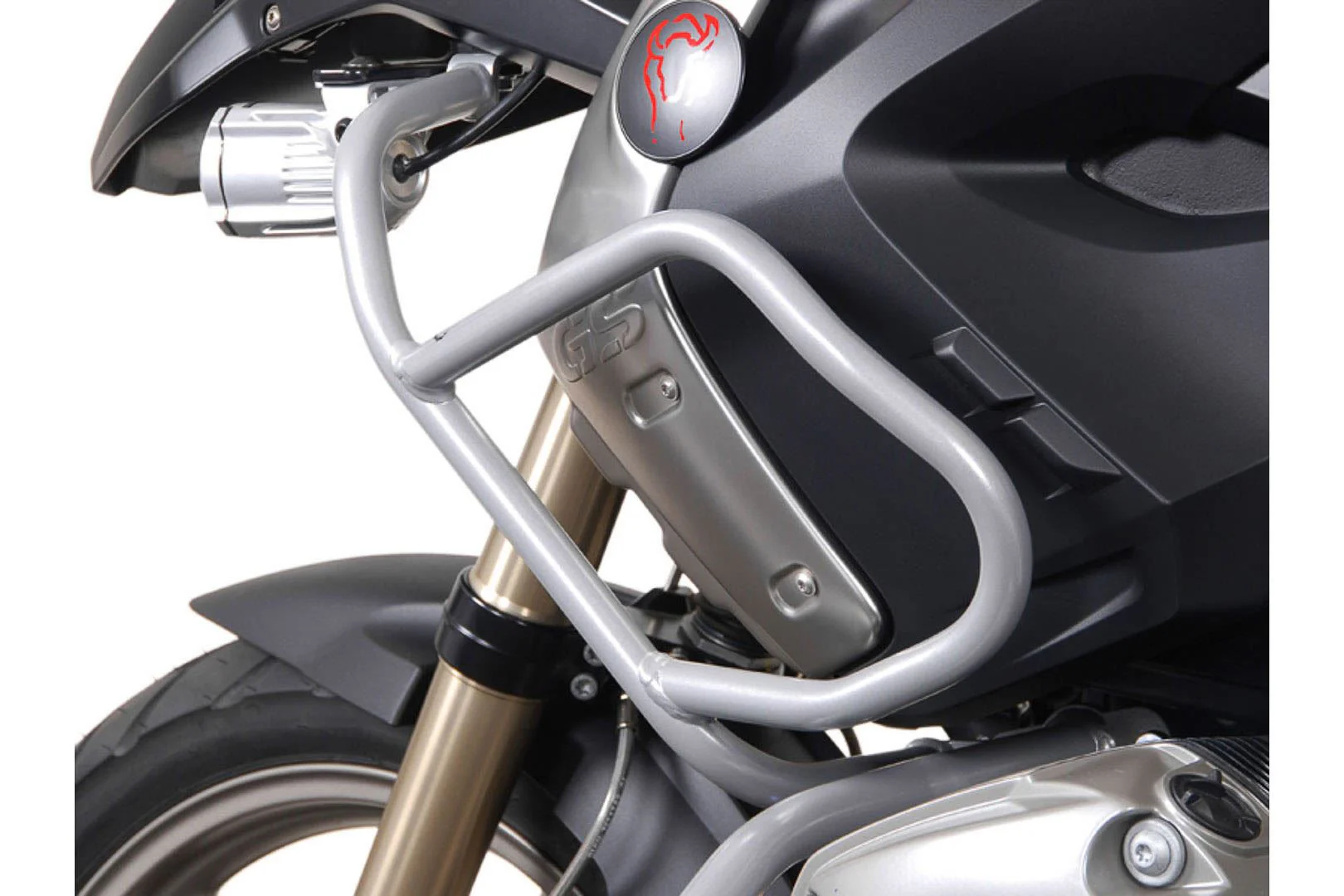 Crash bar BMW R1200GS (08-12) UPPER CRASH BAR only with crash bar. Silver - Image 3